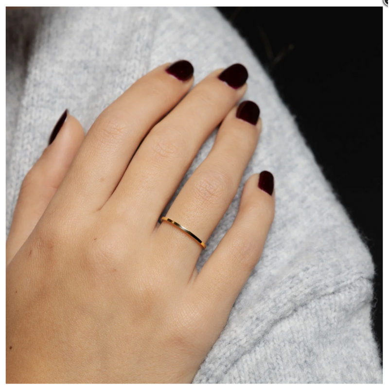 My Bendel Ring, edelstaal verguld (1mm.breed) - 23127 My Bendel Ring, edelstaal verguld (1mm.breed) - 23127