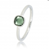 My Bendel Ring, edelstaal met groene glassteen - 23143 My Bendel Ring, edelstaal met groene glassteen - 23143