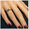 My Bendel Ring, edelstaal met groene glassteen - 23143 My Bendel Ring, edelstaal met groene glassteen - 23143