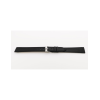 Extra lang Bull Grain kalf lederen horlogeband, Italiaans leer. Zwart - 23445