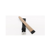 Extra lang Bull Grain kalf lederen horlogeband, Italiaans leer. Zwart - 23445