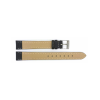 Extra lang Bull Grain kalf lederen horlogeband, Italiaans leer. Zwart - 23445
