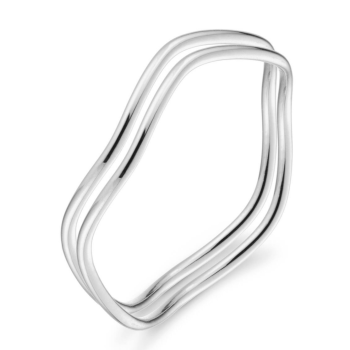 Jackie Ring,14krt.witgoud "Wavy" - 23177 Jackie Ring,14krt.witgoud "Wavy" - 23177