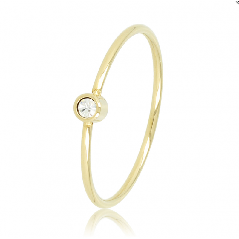 My Bendel Ring, staal verguld met wit zirkonia - 23181 My Bendel Ring, staal verguld met wit zirkonia - 23181