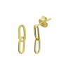 Oorhangers, zilver verguld paperclip (lengte 1,6cm.) - 23187