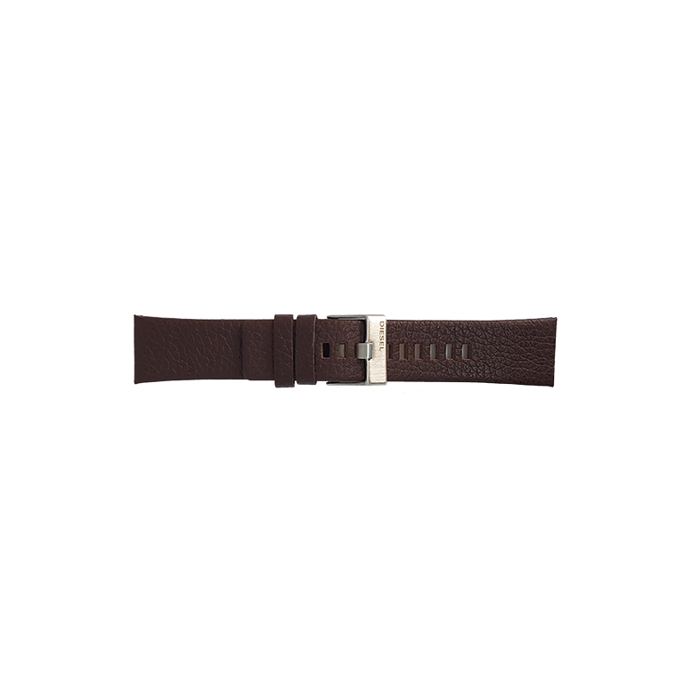 Horlogeband 24mm Bruin ter vervanging van Orginele Diesel band - 24428
