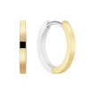 Oorringen, zilver bicolour (1,8x10mm.) - 23203