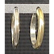 Oorringen, zilver bicolour (2,5x15mm.) - 23209 Oorringen, zilver bicolour (2,5x15mm.) - 23209