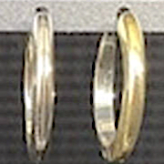 Oorringen, zilver bicolour (2,5x15mm.) - 23209 Oorringen, zilver bicolour (2,5x15mm.) - 23209