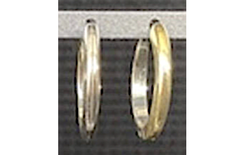 HC Oorringen, zilver bicolour (2,5x15mm.) - 23209