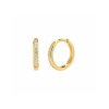 Oorringen, 14krt.goud met  zirkonia (12,5x2mm.) - 23414