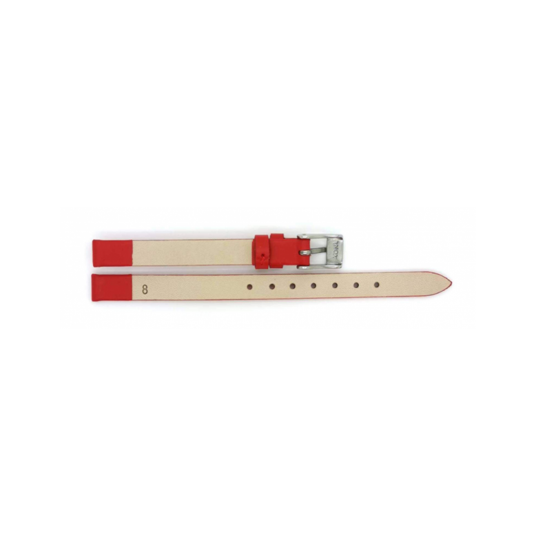 Horlogeband 16mm Rood, Glad - 22834