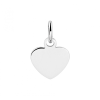 Graveerhanger, zilver gerhodineerd hart (8mm.) - 23238