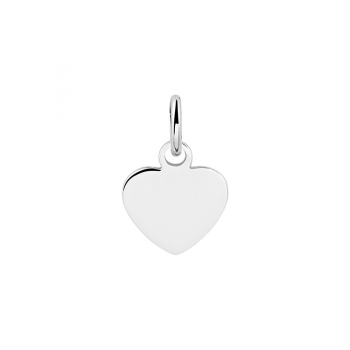 Graveerhanger, zilver gerhodineerd hart (8mm.) - 23238