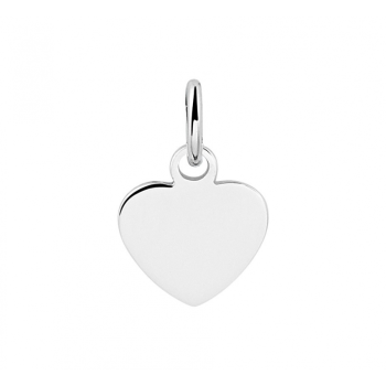 Graveerhanger, zilver gerhodineerd hart (8mm.) - 23238