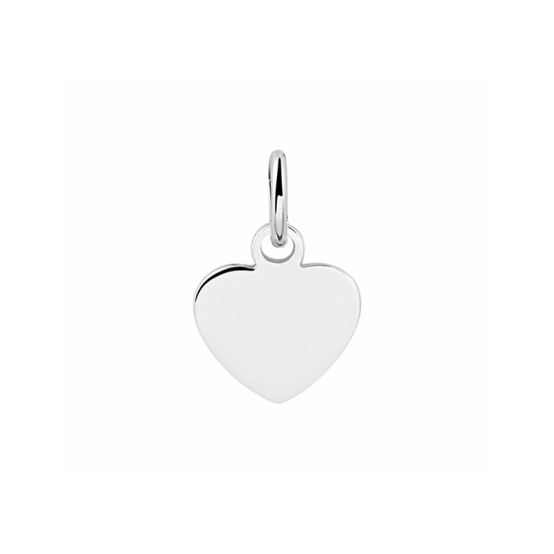 Graveerhanger, zilver gerhodineerd hart (8mm.) - 23238