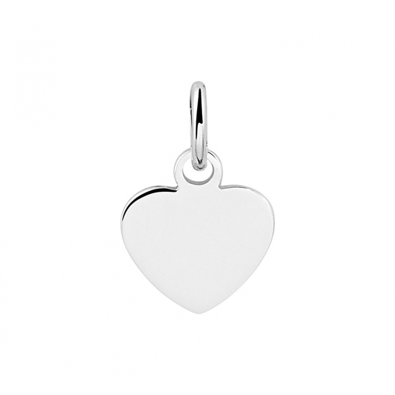 Graveerhanger, zilver gerhodineerd hart (8mm.) - 23238
