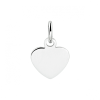 Graveerhanger, zilver gerhodineerd hart (8mm.) - 23238