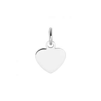 Graveerhanger, zilver gerhodineerd hart (8mm.) - 23238