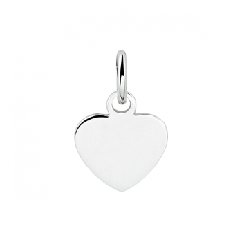 Graveerhanger, zilver gerhodineerd hart (8mm.) - 23238