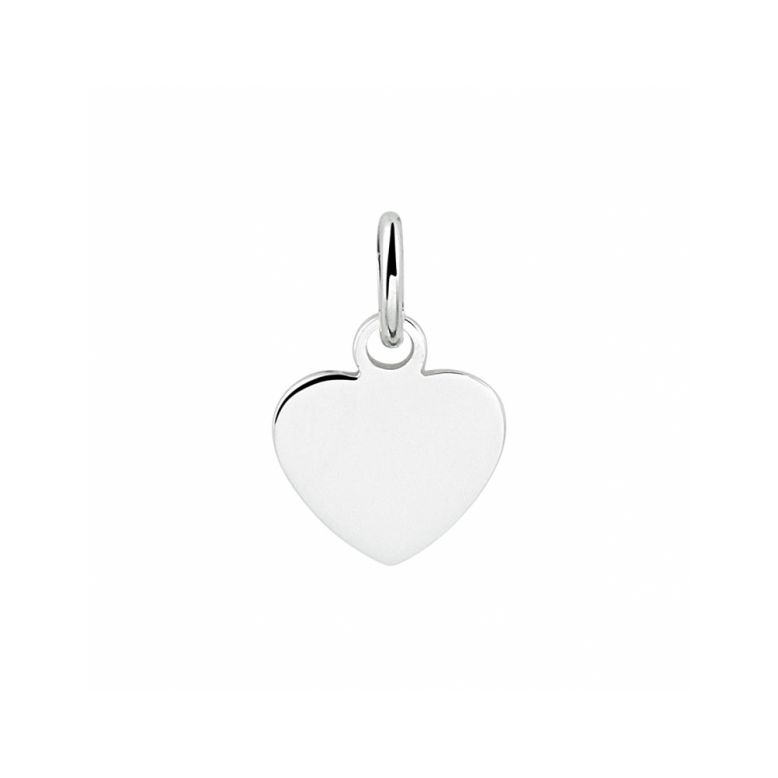 Graveerhanger, zilver gerhodineerd hart (8mm.) - 23238