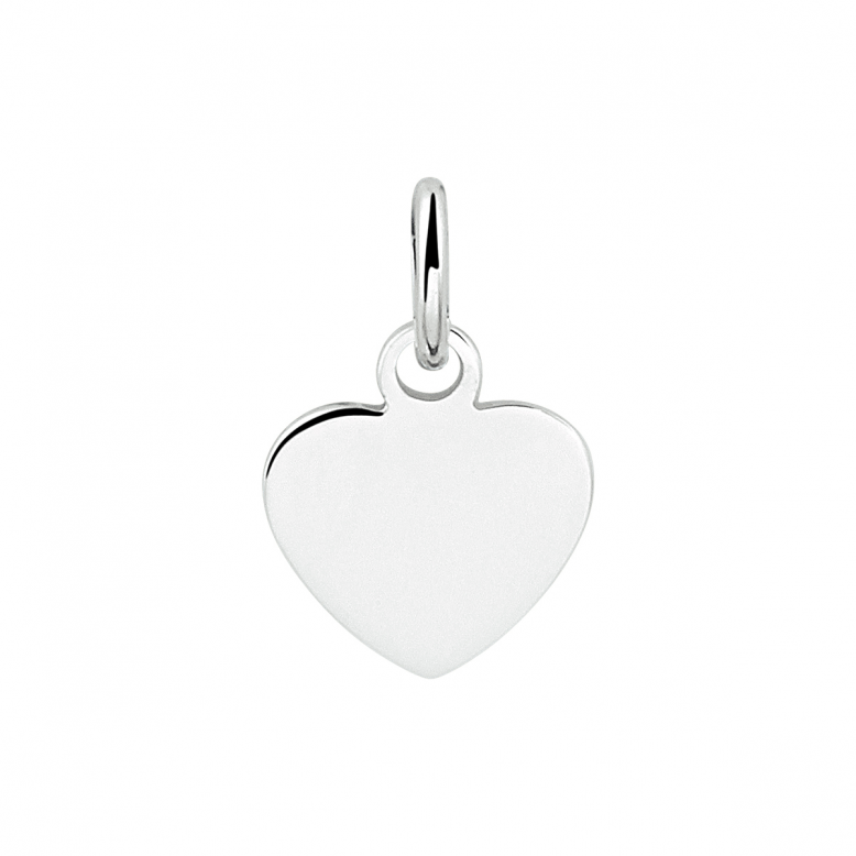 Graveerhanger, zilver gerhodineerd hart (8mm.) - 23238