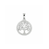 Hanger, zilve levensboom met zirkonia (15,5mm.) - 22780