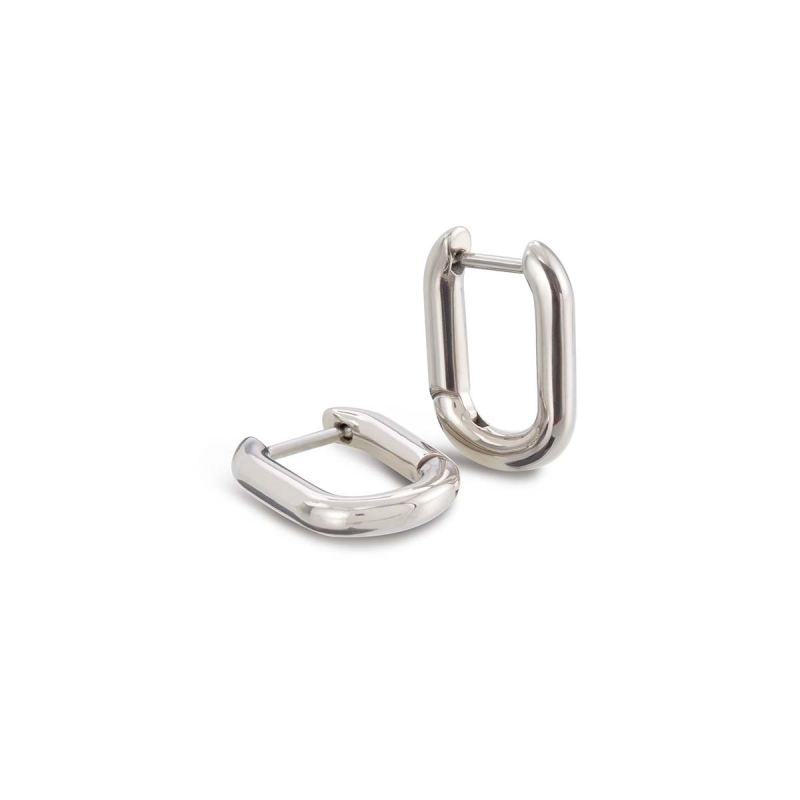 Boccia Oorringen, titanium model 05060-01 ovaal (12x15mm.) - 23258 Boccia Oorringen, titanium model 05060-01 ovaal (12x15mm.) - 23258