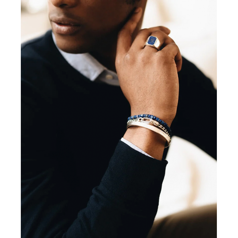 TAJ AMSTERDAM Kralen Herenarmband Nhean met Lapis Lazuli (maat SM: 20,5cm) - 23262