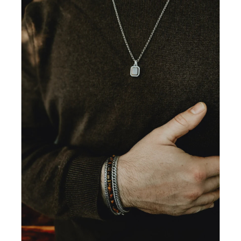 TAJ AMSTERDAM Kralen Herenarmband Nhean met Tijgeroog (maat SM: 20,5cm) - 23264 TAJ AMSTERDAM Kralen Herenarmband Nhean met Tijgeroog (maat SM: 20,5cm) - 23264