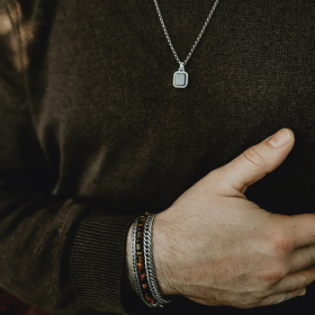 TAJ AMSTERDAM Kralen Herenarmband Nhean met Tijgeroog (maat SM: 20,5cm) - 23264