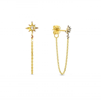 Oorknoppen, 14krt.goud met zirkonia - 23268 Oorknoppen, 14krt.goud met zirkonia - 23268