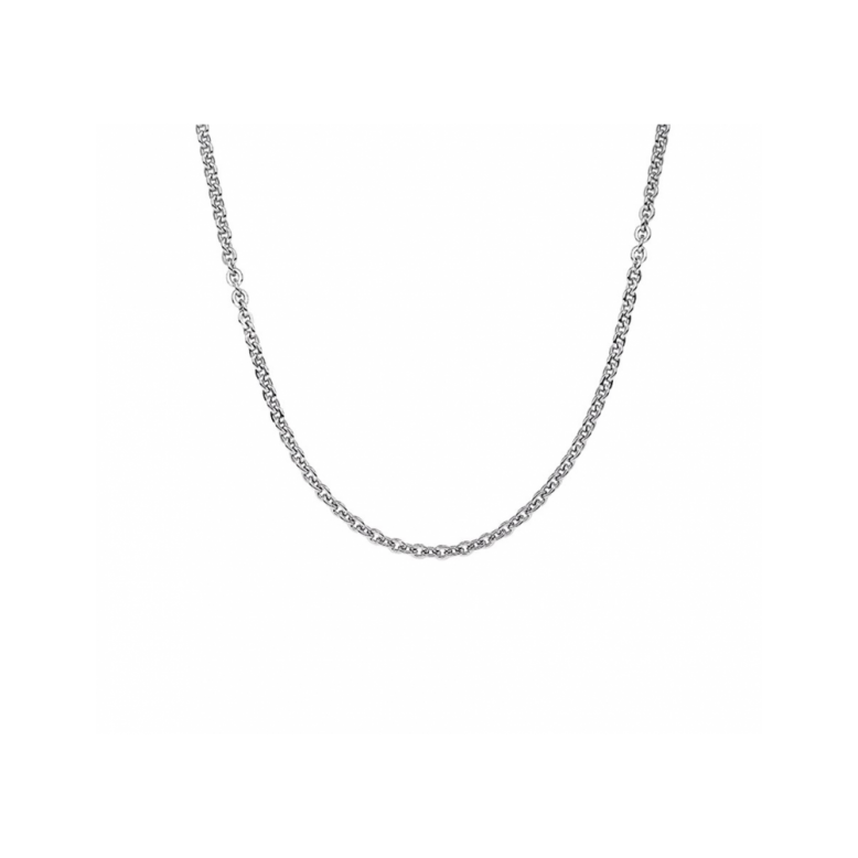 Collier, zilver gerhodineerd anker (lengte: 45cm.) - 23040