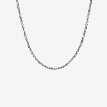 Collier, zilver gerhodineerd anker (lengte: 45cm.) - 23040 Collier, zilver gerhodineerd anker (lengte: 45cm.) - 23040