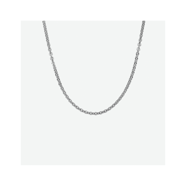 Collier, zilver gerhodineerd anker (lengte: 45cm.) - 23040