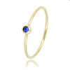 My Bendel Ring, staal verguld met blauw zirkonia - 23282