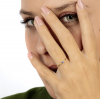 My Bendel Ring, staal verguld met blauw zirkonia - 23282