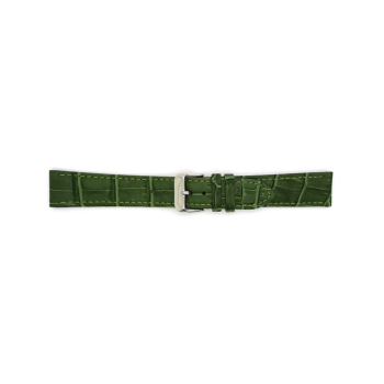 Horlogeband 14mm Groen, krokodillen print - 24380