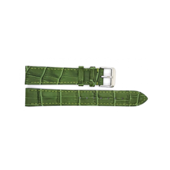Horlogeband 14mm Groen, krokodillen print - 24380 Horlogeband 14mm Groen, krokodillen print - 24380