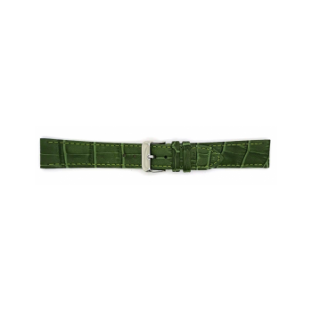 Horlogeband 18mm Groen, met krokodillenprint - 22461