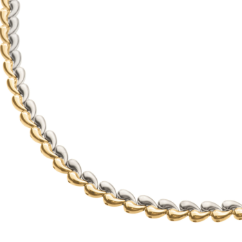 Boccia Collier, model 08072-02 titanium/bicolour breedte schakel 7,5mm.(45cm.) - 23294