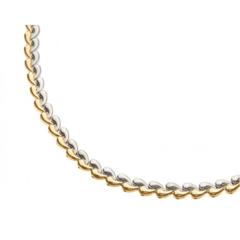 Boccia Collier, model 08072-02 titanium/bicolour breedte schakel 7,5mm.(45cm.) - 23294