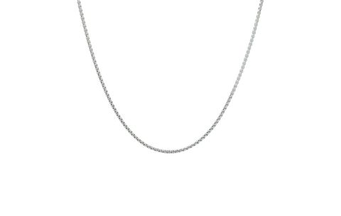 Collier, zilver gerhodineerd venetiaans bol 1,2mm. (lengte: 50cm.) - 23335