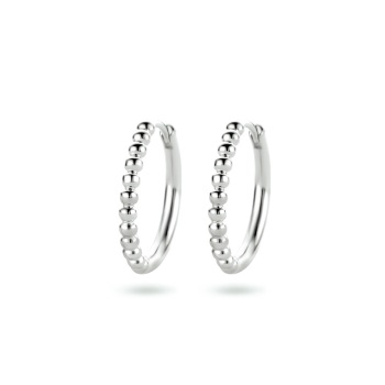 Oorringen, zilver gerhodineerd tors (15x2mm.) - 23339