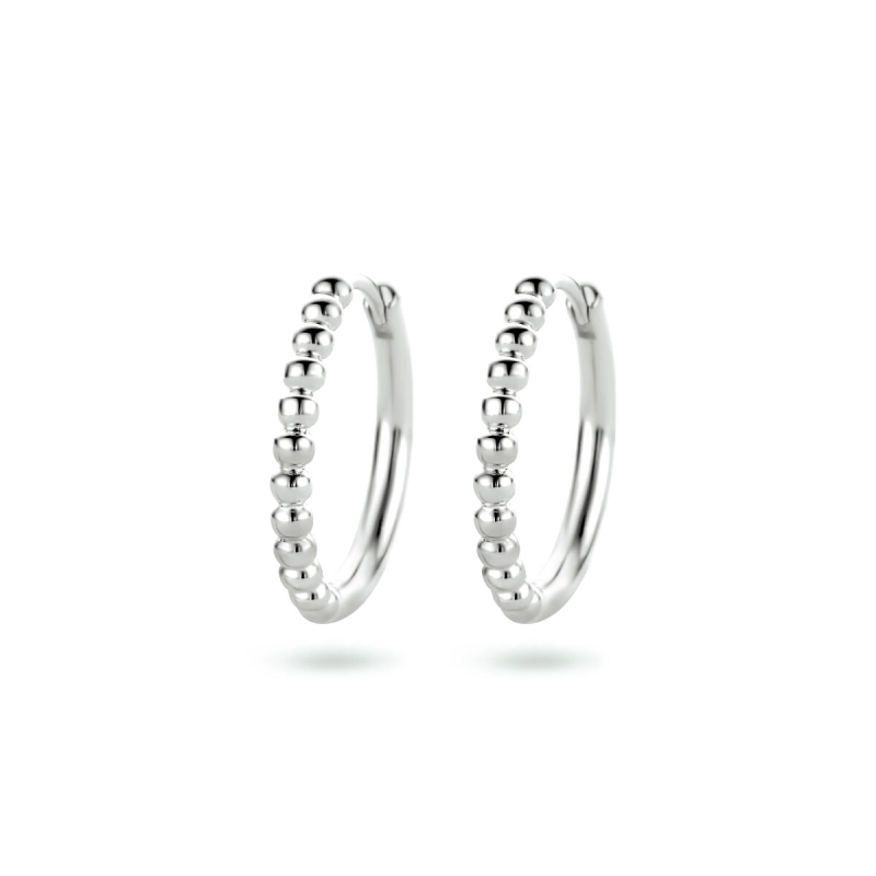 Oorringen, zilver gerhodineerd tors (15x2mm.) - 23339
