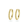 Oorringen, zilver verguld getorste buis (15x2mm.) - 23340