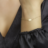 Armband, 14krt.goud met ovaal plaatje (lengte: 17-19cm.) - 23355
