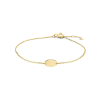 Armband, 14krt.goud met ovaal plaatje (lengte: 17-19cm.) - 23355