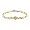 My Bendel Armband, elastische edelstaal-vergulde kralenarmband met Amazonite - 23367 My Bendel Armband, elastische edelstaal-vergulde kralenarmband met Amazonite - 23367