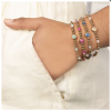 My Bendel Armband, elastische edelstaal-vergulde kralenarmband met Amazonite - 23367 My Bendel Armband, elastische edelstaal-vergulde kralenarmband met Amazonite - 23367